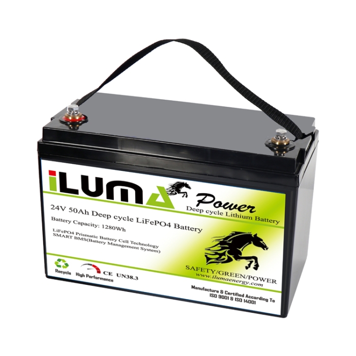 24V 50Ah LiFePO4 Battery