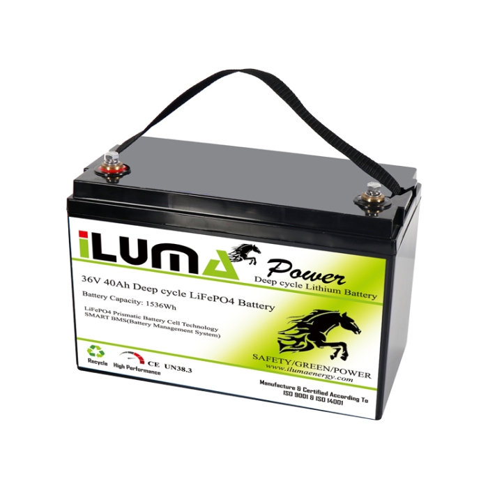 36V 40Ah LiFePO4 Battery